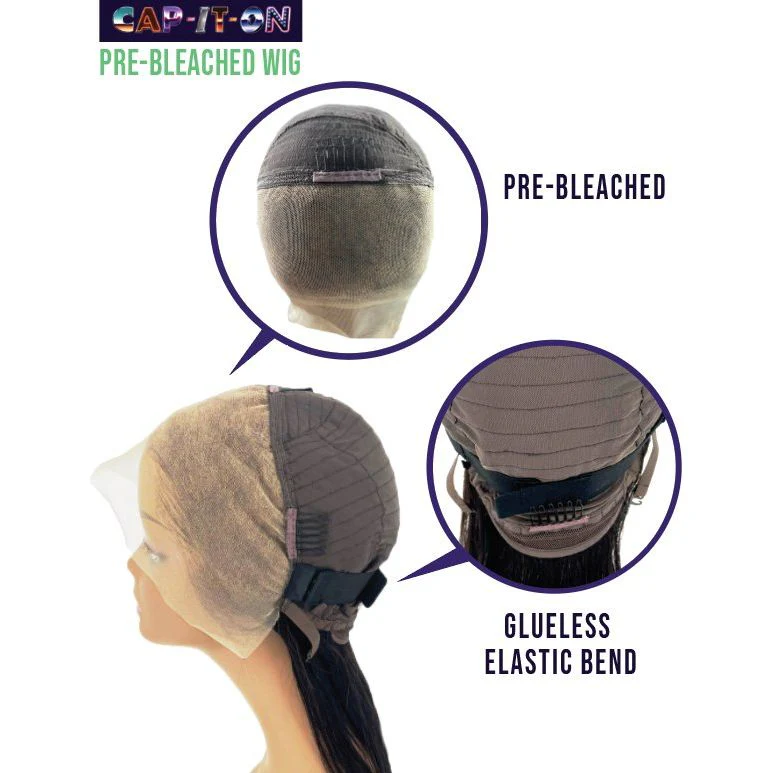 CAP-IT-ON PRE-BLEACHED 13x4 HD MELTING FULL LACE WIG - Image 3