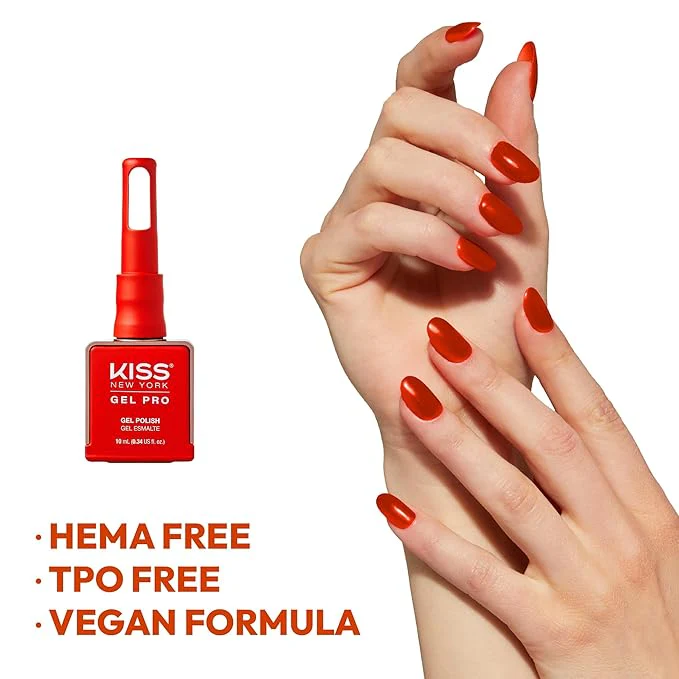Kiss New York Gel Pro – "So Scarlet" Gel Nail Polish (10ml) - Image 3