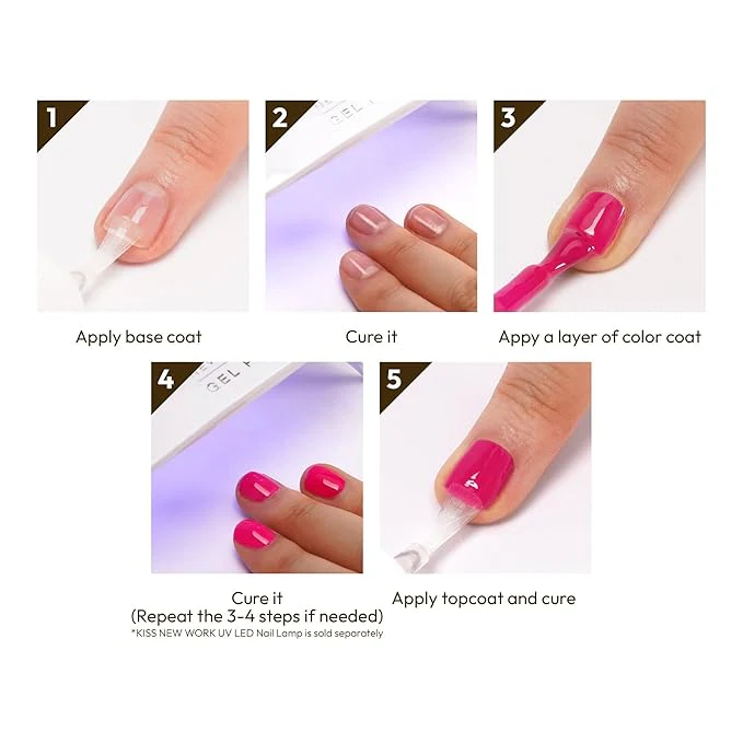 Kiss New York Gel Pro – "So Scarlet" Gel Nail Polish (10ml) - Image 5