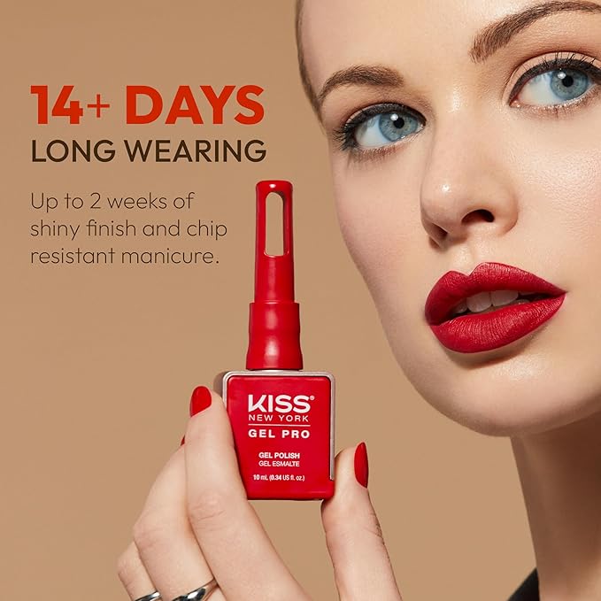 Kiss New York Gel Pro – "So Scarlet" Gel Nail Polish (10ml) - Image 6