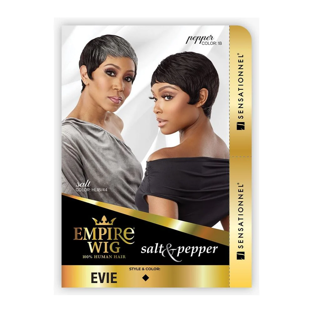 Sensationnel Empire Human Hair Salt & Pepper Full Wig - Evie - Image 10